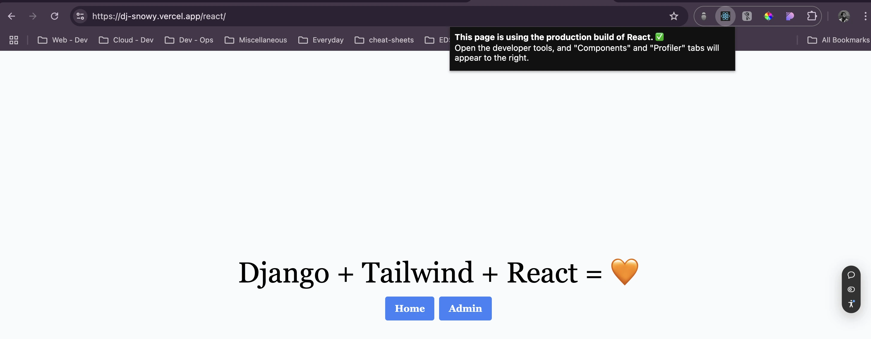 Djano-Tailwind-React-Webpack