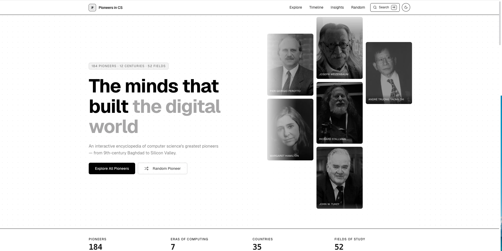 Pioneers in Computer Science 2.0